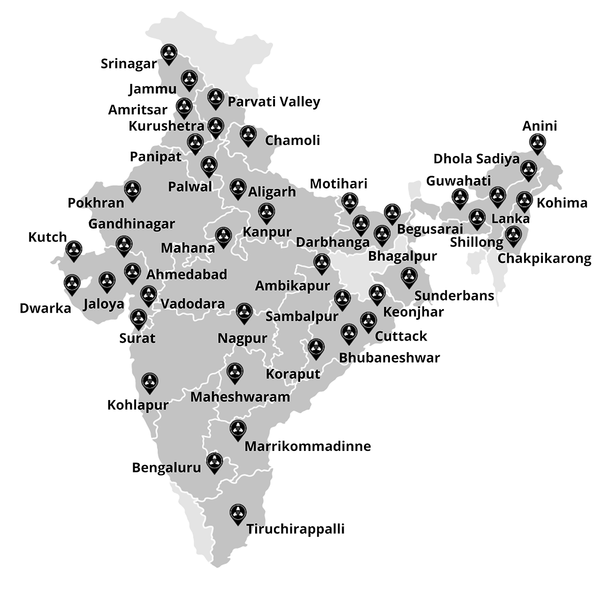 India Projects Map Image