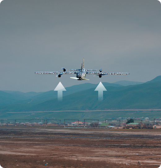 Image of skyhwak drone Take off & Landing Mode.